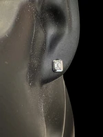 10K White Gold 0.46cttw Lab Grown Emerald Cut Diamond Earrings