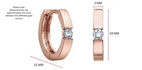 10K Gold 0.05 cttw Diamond Hoop Earrings - Yellow Gold