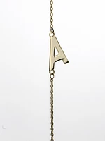 10K Initial Pendant - Letter A / Gold