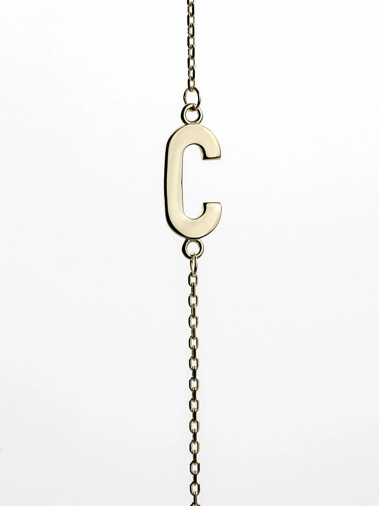 10K Initial Pendant - Letter A / Gold