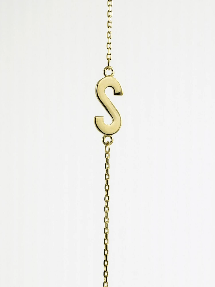 10K Initial Pendant - Letter A / Gold