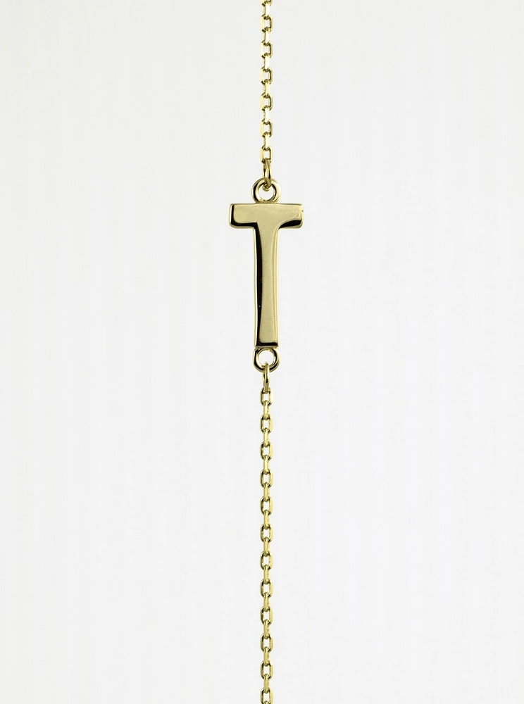 10K Initial Pendant - Letter A / Gold
