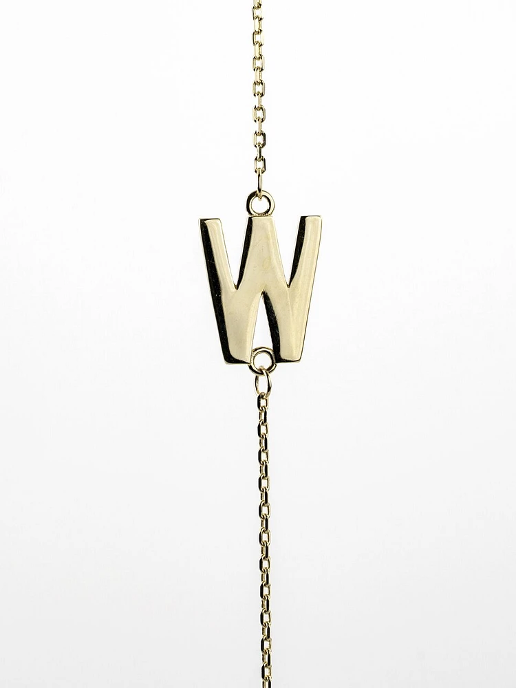 10K Initial Pendant - Letter A / Gold