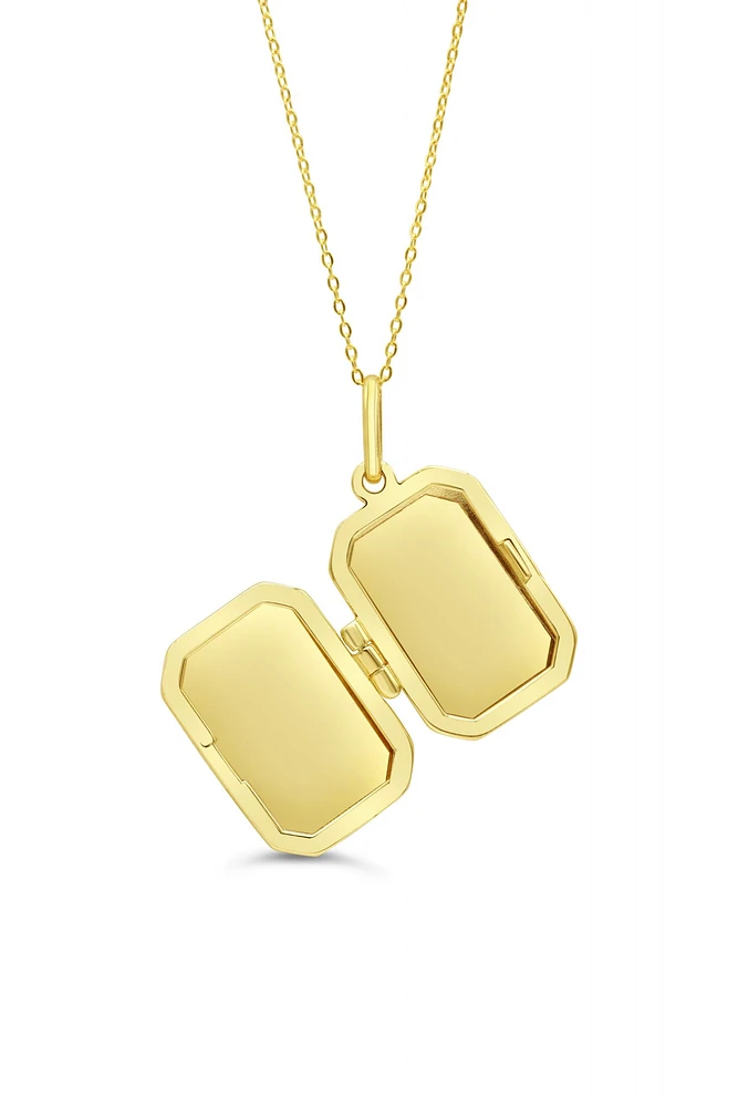 10K Yellow Gold Rectangle Locket