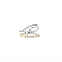14K Yellow and White Gold cttw Diamond Ring