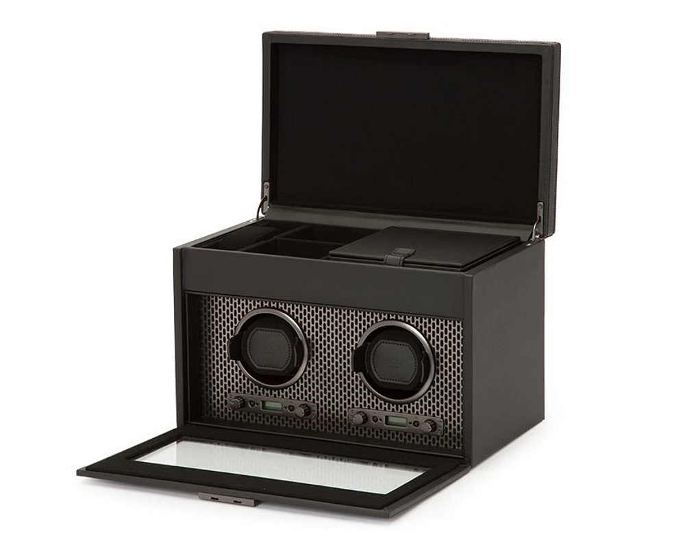 Axis Double Watch Winder with Storage 