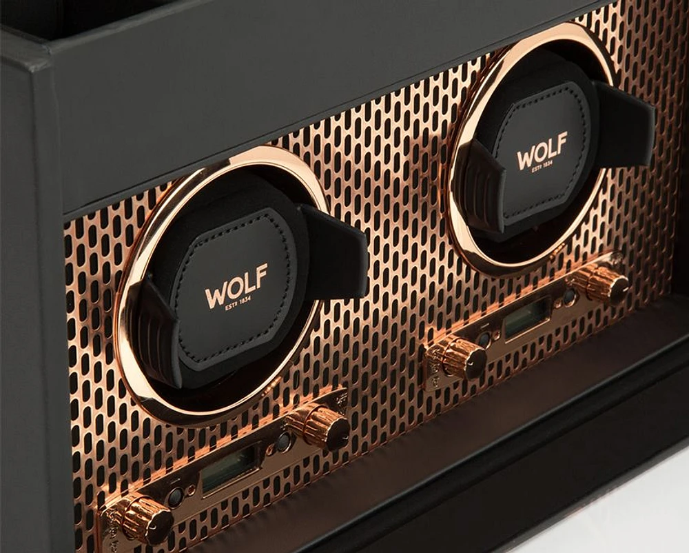Axis Double Watch Winder with Storage 