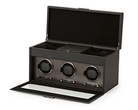 Axis Triple Watch Winder with Storage 