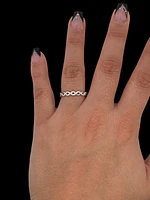 10K White Gold 0.15cttw Diamond Infinity Ring - /