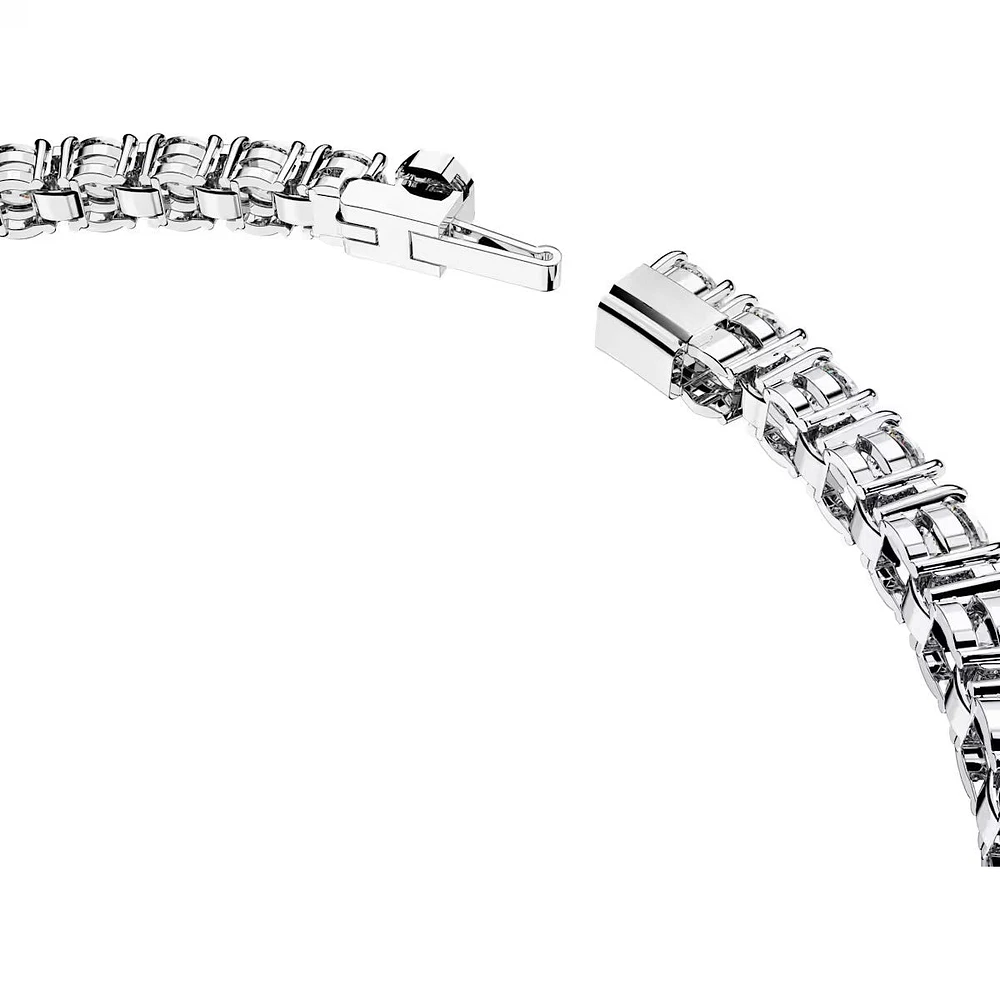 Swarovski Matrix Tennis bracelet, Round cut, White, Rhodium plated - 5648937