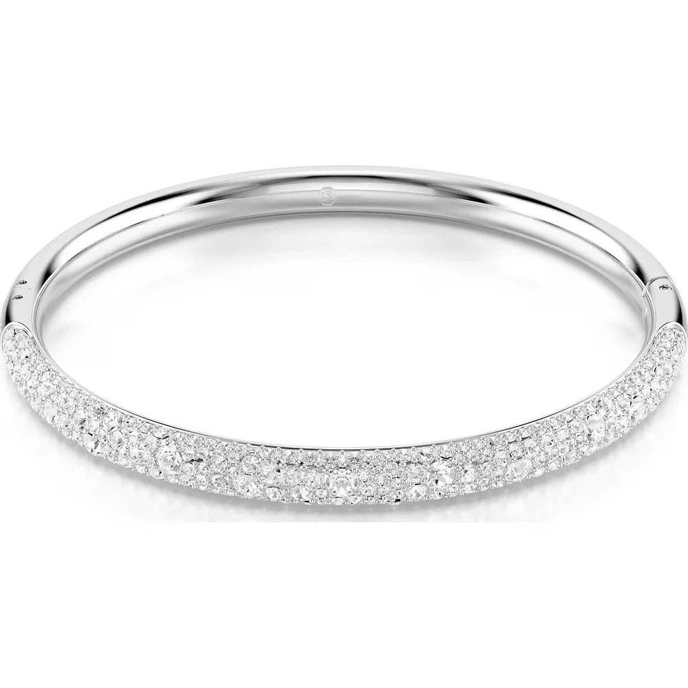 Swarovski - Sublima bangle, Snow pavé, White, Rhodium plated 5684243