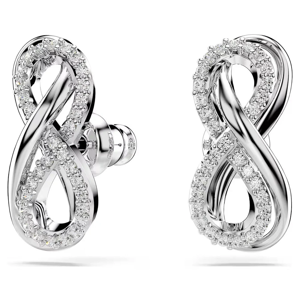 Swarovski - Hyperbola stud earrings, Infinity, White, Rhodium plated - 5687269/5689648 (SS)
