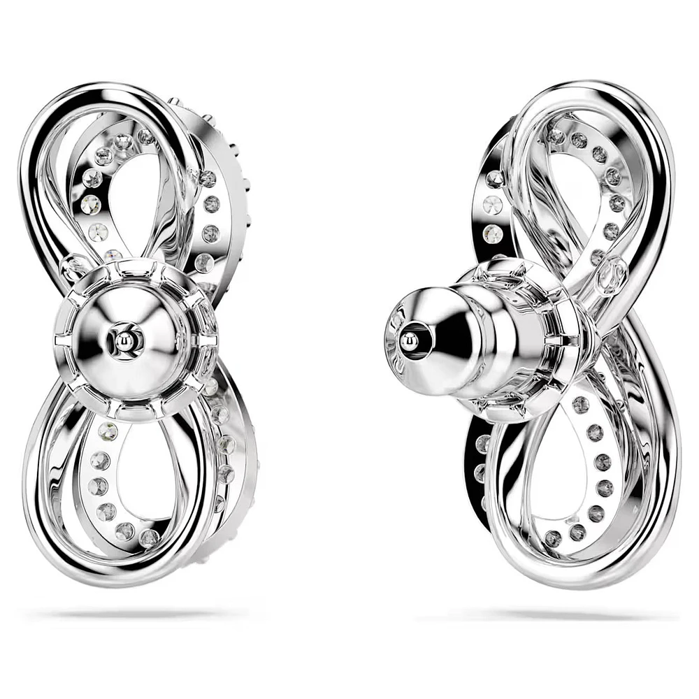 Swarovski - Hyperbola stud earrings, Infinity, White, Rhodium plated - 5687269/5689648 (SS)