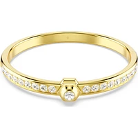 Swarovski - Numina bangle, Round cut, White, Gold-tone plated 5688493