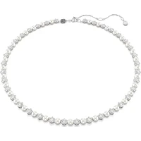Swarovski - Matrix Tennis necklace, Crystal pearl, Round cut, White, Rhodium plated 5689623