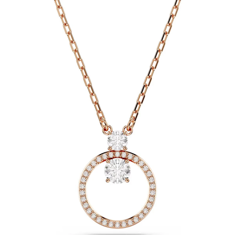 Swarovski - Constella pendant, Round cut, White, Rose gold-tone plated 5692266