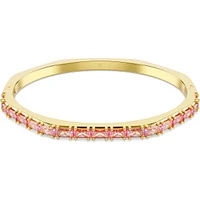 Swarovski - Matrix bangle, Baguette cut, Pink, Gold-tone plated 5705791