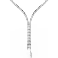 Swarovski - Matrix Y necklace, Round cut, White, Rhodium plated 5707988