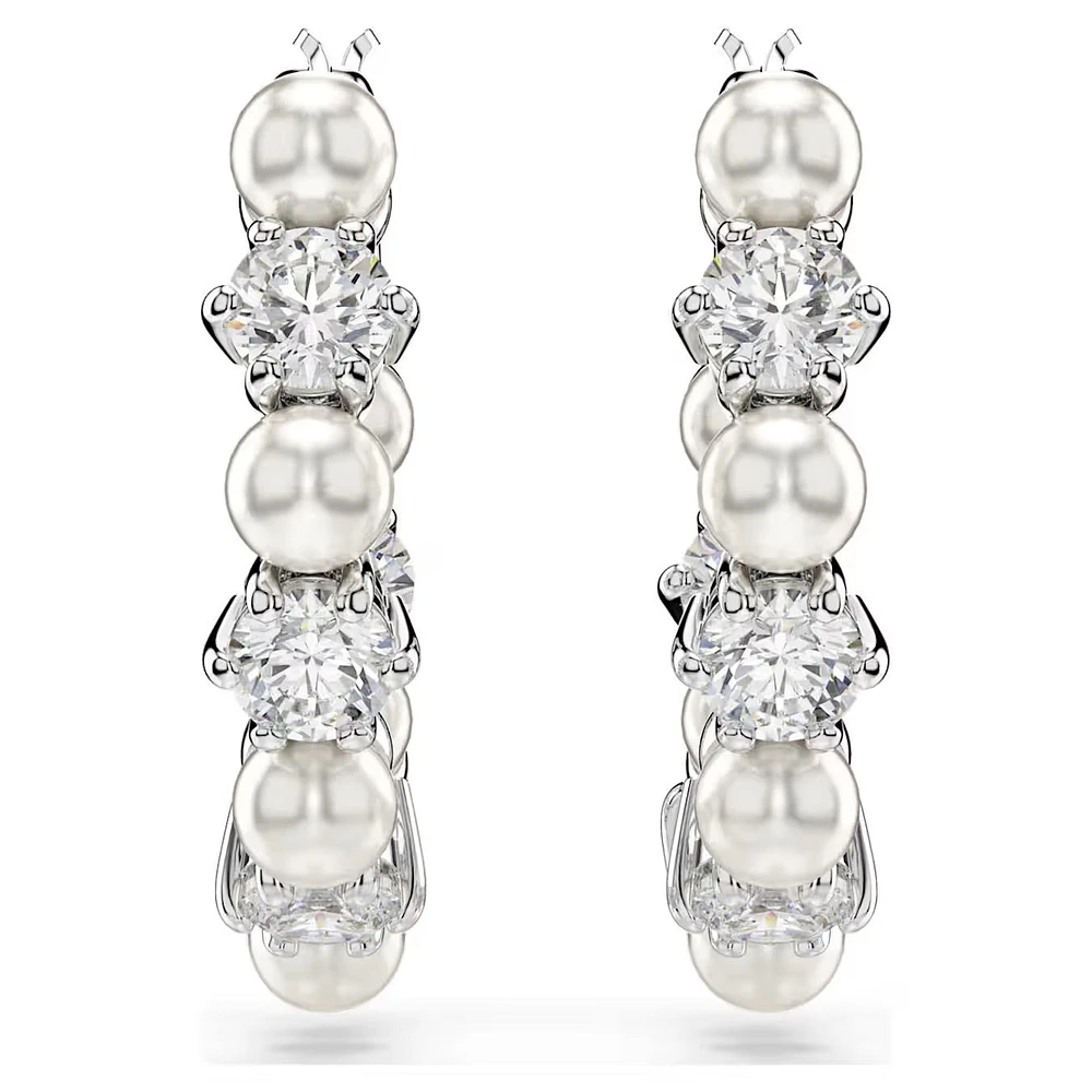 Swarovski Matrix Pearl Hoop Earrings - 5709256/5720885 (SS)