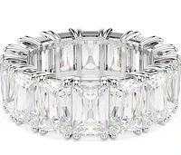 Swarovski - Matrix Vittore ring, Baguette cut, White, Rhodium plated - 5709276
