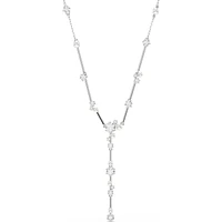 Swarovski - Constella Y necklace, Crystal pearl, Round cuts, White, Rhodium plated 5711830