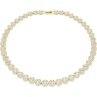 Swarovski - Una Angelic Tennis necklace, Round cut, White, Gold-tone plated 5720505
