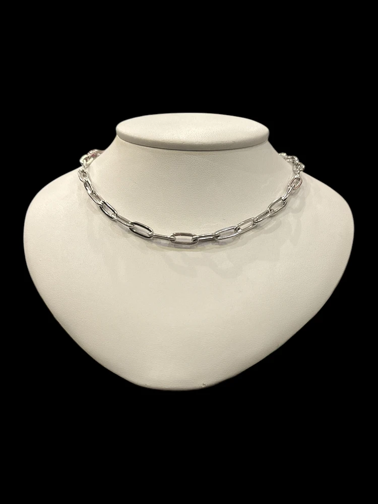 925 Sterling Silver 5.6mm 20" Paperclip Link Chain