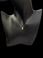 10K Yellow Gold 0.50cttw Pear Cut Lab Grown Diamond Necklace - 18 Inches