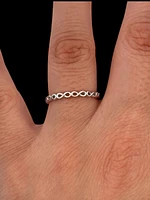 10K White or Yellow Gold Infinity Ring - /