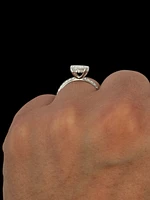 14K Gold Lab Grown Oval Diamond Engagement Ring - 4 /