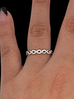 10K White Gold 0.15cttw Diamond Infinity Ring - /