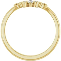 14K White, Yellow or Rose Gold 0.07cttw Diamond Ring - Earth Grown Diamonds /