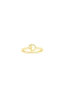 10K Yellow Gold Initial Rings - Letter A