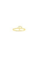 10K Yellow Gold Initial Rings - Letter A