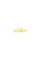 10K Yellow Gold Initial Rings - Letter A