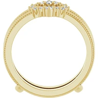 14K White, Yellow or Rose Gold 0.165cttw Diamond Ring - Lab Grown Diamonds /