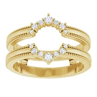 14K White, Yellow or Rose Gold 0.165cttw Diamond Ring - Lab Grown Diamonds /