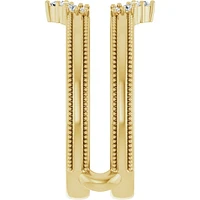 14K White, Yellow or Rose Gold 0.165cttw Diamond Ring - Lab Grown Diamonds /
