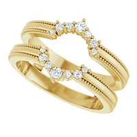 14K White, Yellow or Rose Gold 0.165cttw Diamond Ring - Lab Grown Diamonds /