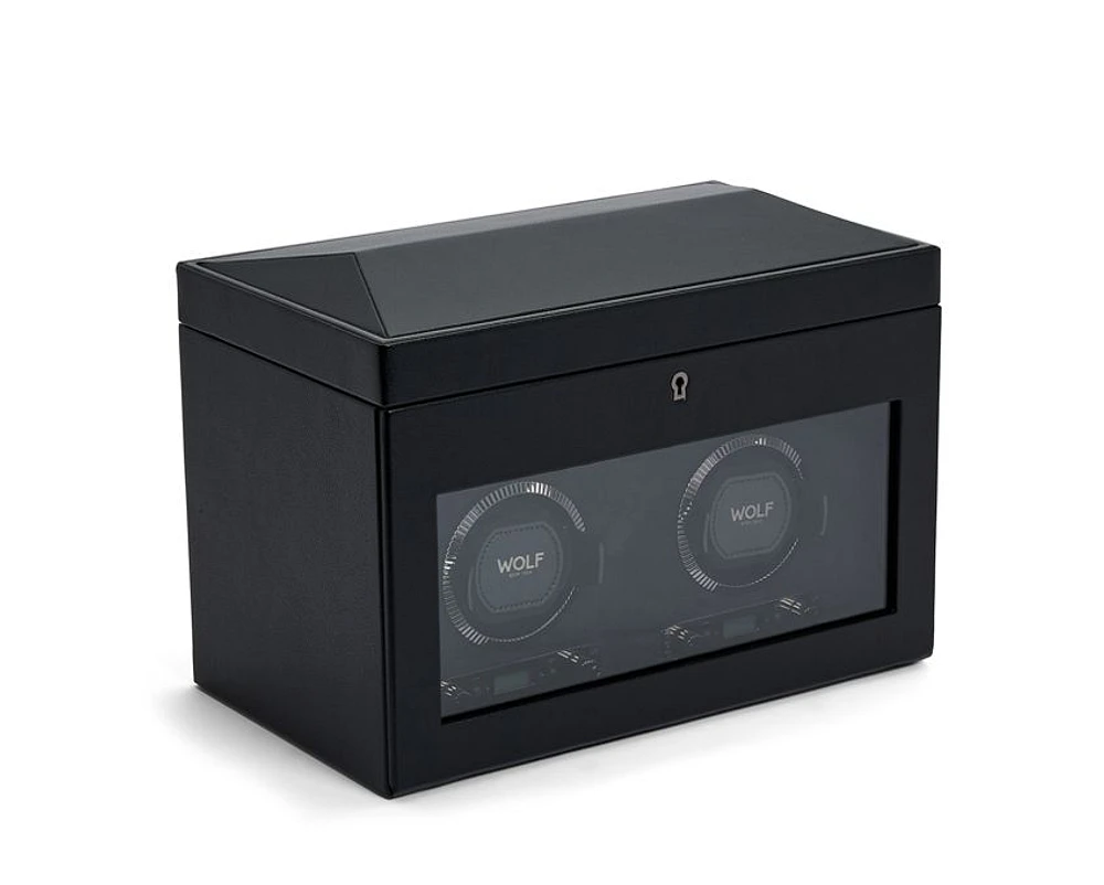 British Racing Double Watch Winder with Storage 