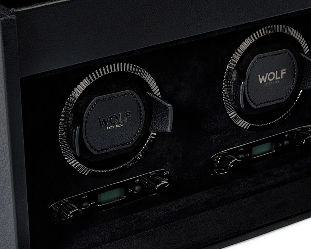 British Racing Double Watch Winder with Storage 
