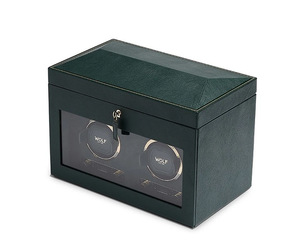 British Racing Double Watch Winder with Storage 
