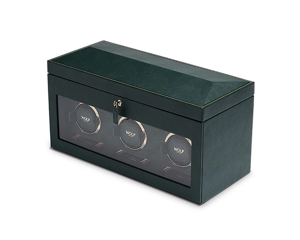 British Racing Triple Watch Winder with Storage 
