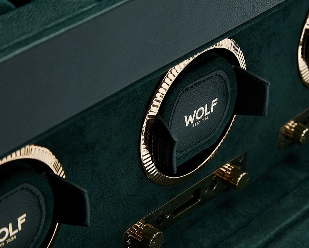 British Racing Triple Watch Winder with Storage 