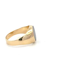 10K Yellow Gold Onyx Gents Signet Ring