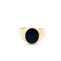 10K Yellow Gold Onyx Gents Signet Ring