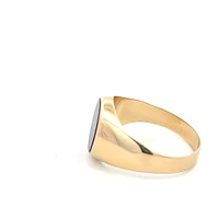 10K Yellow Gold Onyx Gents Signet Ring