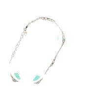 925 Sterling Silver Enamel Clover Link Bracelet