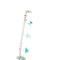 925 Sterling Silver Enamel Clover Link Bracelet