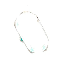 925 Sterling Silver Enamel Clover Link Bracelet